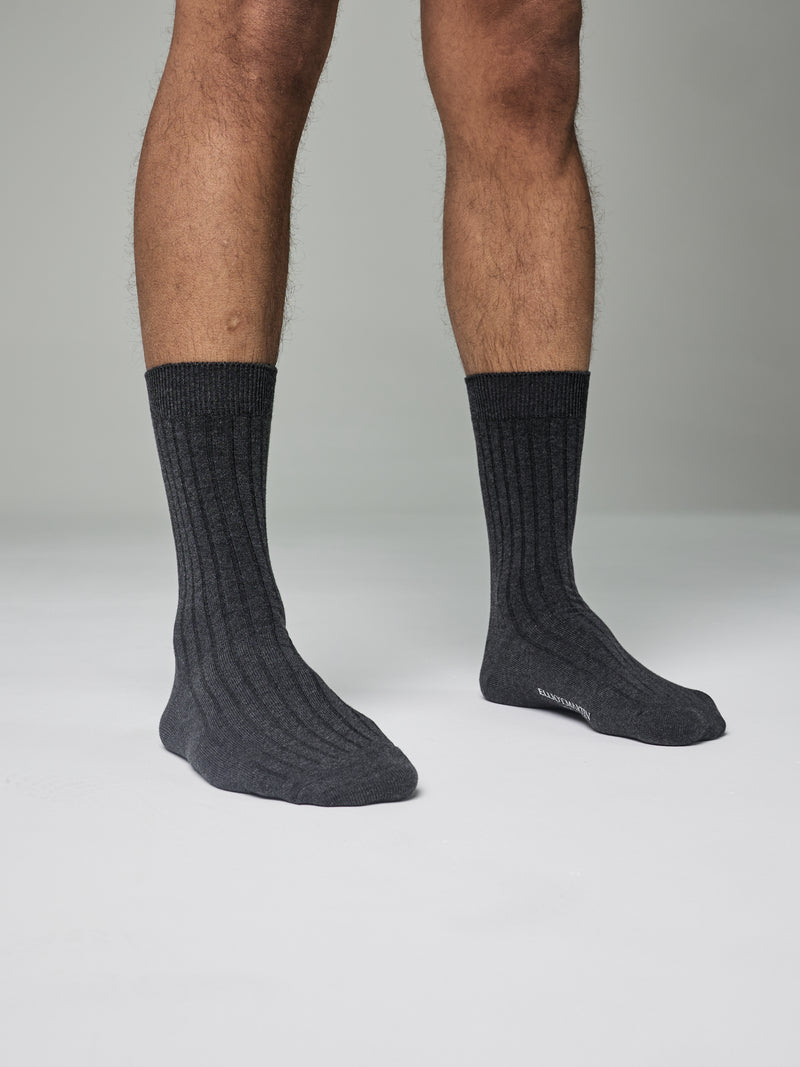 St. Michael Ribbed Business Socks (Grey, Navy, Black - 3 pairs)